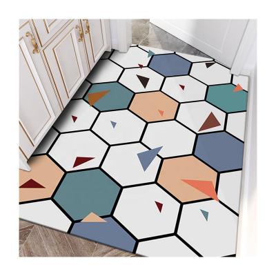 China Antimicrobial Hot selling waterproof new design custom PU printed kitchen mat for sale