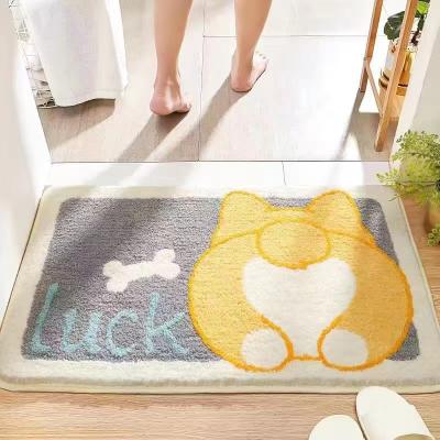 China Antimicrobial Oval Shape Bathroom Water Absorbent Rug Set Rubber Door Mats Diatom Mud Floor Mat Kitchen Carpet Anti Slip Diatomite Bath Mat for sale