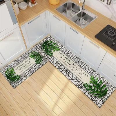 China Washable 2 Piece Runner Anti Fatigue Non Slip 2pcs Anti Slip Kitchen Diatomite Mat for sale