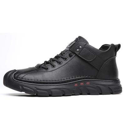 China Fashion Trend Cowhide High Quality Soft Breathable Rubber Upper Wear-resistant Anti-skid Unique Men's Waterproof Hiking Shoes for sale