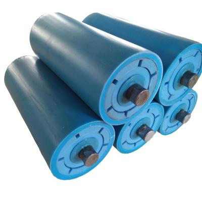 China Conveyor HDPE Waiting Roller Labyrinth Seals Waterproof Dustproof Heat Resistant HDPE Rollers For Conveyor Belt for sale