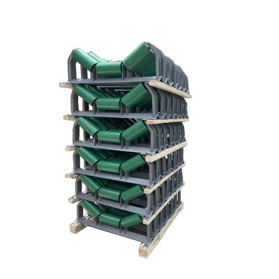 China Coal Chinese OEM Belt Conveyor Waiting Roller Frames Bearing Steel Roller For Belt Conveyor Stations for sale