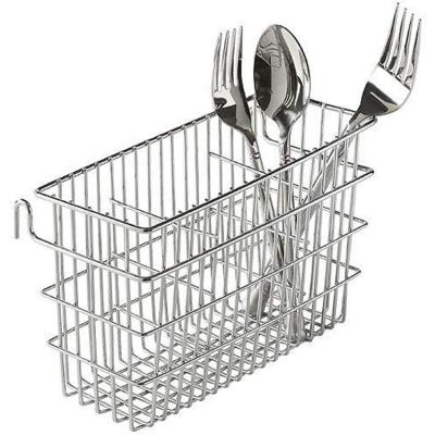 China Viable Jutye Stainless Steel Kitchen Craft Cutlery Drain Basket Utensil Drying Rack Rack Shelf Sink Cart for sale