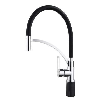 China Thermostatic Water Faucets Ningbo Jutye Chrome Faucets Ningbo Jutye Chrome Multicolor Flexible Food Grade Silicone Hose Kitchen Faucet for sale