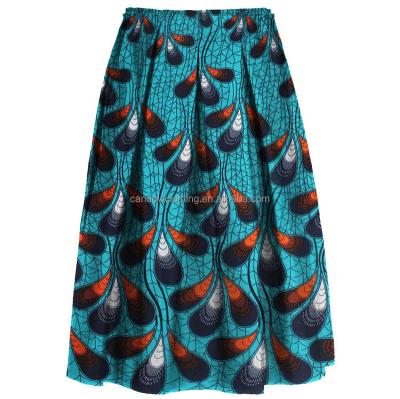 China Wholesale Custom Plus Size Ankara Wax Print Fabric African Clothing Designs Lady Skirt for sale