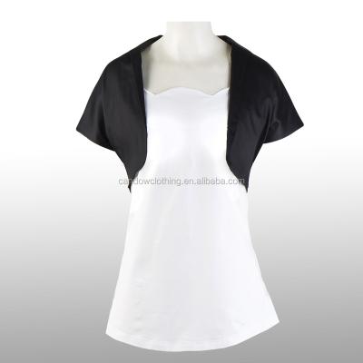 China Breathable Black Women Cotton Capelet Shawl Shirt GOTHIC Short Bolero Top for sale