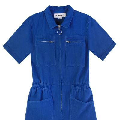 China 2023 Custom Viable Logo Playsuit Women Softener Sexy Women's Playsuit Plain Dyed Playsuits Rompers Jumpsuits For Women Overalls for sale