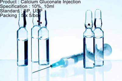 중국 칼슘 글루콘산염 주입 Hypocalcemic Tetany를 위해 비경구 작은 양 판매용