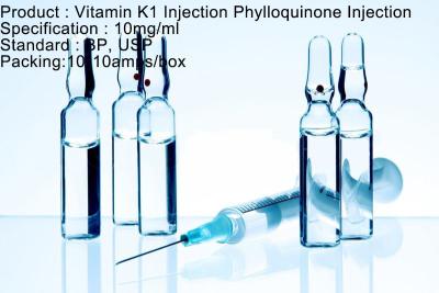 China Injeção pequena 10mg/1ml do volume da vitamina K1 Phylloquinone à venda