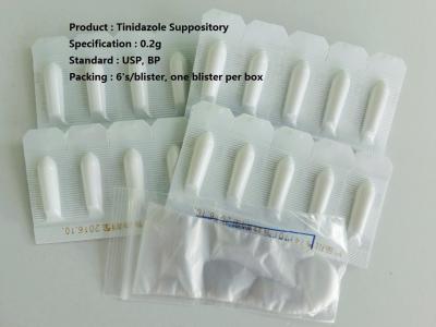 Chine 0,2 médicaments Nitroimidazole de suppositoire de g Tinidazole antimicrobien pour vaginal à vendre