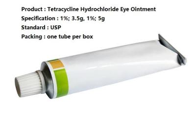 China Ophthalmic Medications Tetracycline Hydrochloride Eye Ointment 1% 3.5g 1% 5g for sale