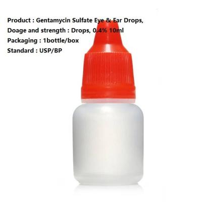 China Eye / Ear Gentamycin Drops 0.4% 10ml Ophthalmic Preparations Antibiotic Gentamicin Sulfate for sale