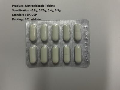 China Metronidazole Tablets 0.2g, 0.25g, 0.4g, 0.5g Oral Medications for sale