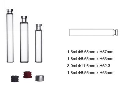 Chine cartouche en verre de 1.5ml 1.8ml 3ml à vendre