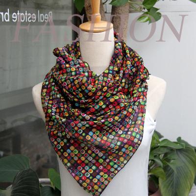 China Womens / Girls Digital Printing Soft Cotton Scarves For Spring / Autumn for sale