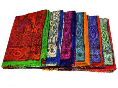 China Symmetrical Cotton / Linen Pashmina Silk Shawl Embroidered Scarves for sale