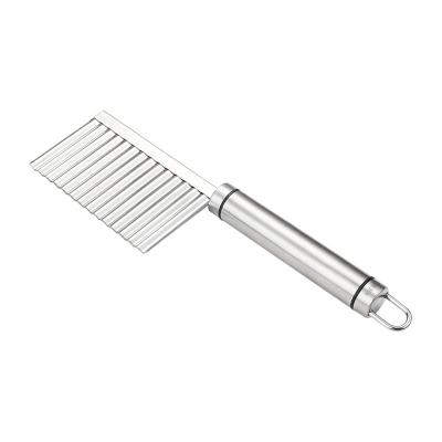 China Viable 304 Stainless Steel Kitchen Crease Tool Chopper Wavy Slicer Knife Chopper Wavy Slicer Knife Potato Wave Cutter for sale