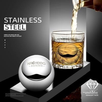 China Whiskey Viable Stones Reusable Best Gifts Chilling Stone And Cube PP Box Stainless Steel Ice Cube Ice Ball for sale