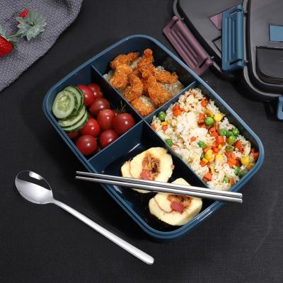 China Eco-Friendly Hot Sealing Viable Leak Proof Lunch Bag Box Multicolor High Quality Plastic Containers For Adults And Kids for sale