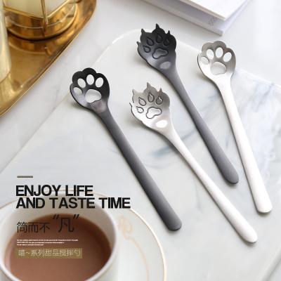 China Viable Creativity Coffee Tea Spoon Flatware Dessert Salad Tool Stainless Steel Animal Shape Spoons for sale