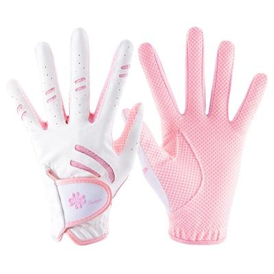 China TTYGJ Child Kids Golf Gloves Silicone Leather Particle Slip For Boys And Girls PU Anti And Breathable Summer One Pair For Left for sale