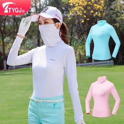 China Spandex Ice Silk Base/Nylon Women's Summer Sunscreen Clothing Summer Shirt for sale