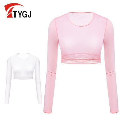 China Golf Women's Long Sleeve Sunscreen Clothing Summer Sports Ice Silk Sleeve Holder Golf Clothing for sale