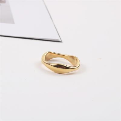 China New Style Religious Favorite Bamboo Color Ring Simple Gold And Silver Fashionable Retro Insti Exaggerated Ring Female Dating Party Prom for sale