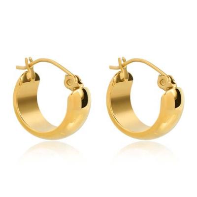 China FASHIONABLE 18K Gold Plated Metal Stainless Steel Minority Design Sense Circle Earrings Ins High Fashion for sale