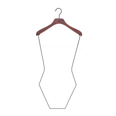 China Corrugated shape custom Inspring swimwear bokini metal body hanger for boutique for sale