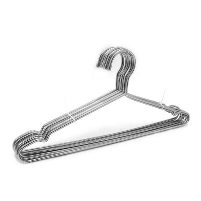 China Flat Shape Inspring Stainless Steel Fabric Metal Wire Hanger For Sale for sale