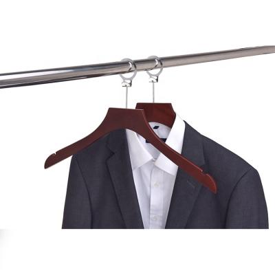 China Traditional Inspring 38cm * 1.2cm Mahogany Hotel Anti Thef Coat Hangers For Hotel Anti for sale