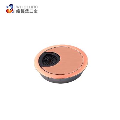 China Modern Weidebao50 53 Tier Hot Selling 60 Mm Zinc Round Desktop Cable Grommet Left Hole Wire Cover for sale