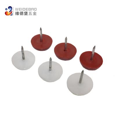 China Modern WDB Feet Slide Nail Protector Tip Slip Nail Furniture Chair Table Leg Feet Slide Silicone Desk Foot Flat Rubber Nail for sale