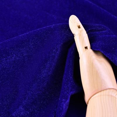 China Wholesale Fast Delivery Dark Blue Anti Pill Super Soft Women Thick Knitted Velvet Fabric For Clothing for sale