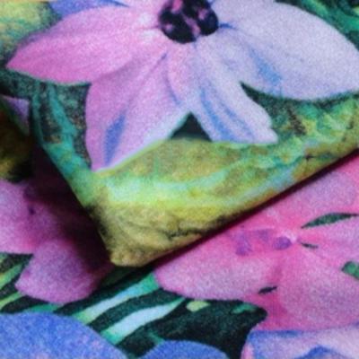 China Chinese Soft Breathable Single Flowers Printed Chiffon Fabric Eco-friendly Supplier 100% Polyester Eco-friendly for sale