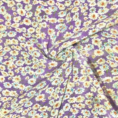 China Factory Direct Selling Beautiful Chiffon Pearl Circle Net Printing Comfortable Woven Fabric Flame Retardant Design for sale