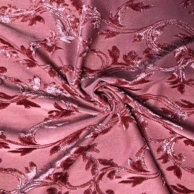 China Wholesale high quality wrinkle resistant velvet jacquard dress spun dye knitting fabric for clothes for sale