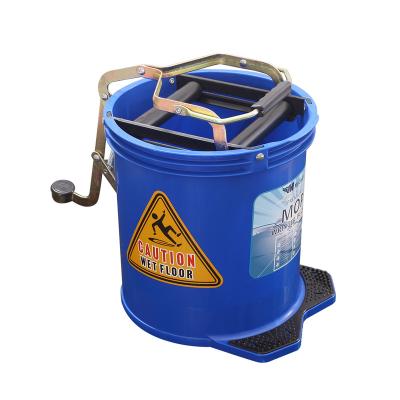 China Sustainable Wringer Mop Bucket 16L with Large Pedal for sale