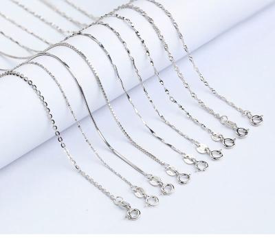 China Wholesale Charm Cute 1.0mm Silver 925 Water Wave Chain 40CM About 0.9g Jewelry for sale