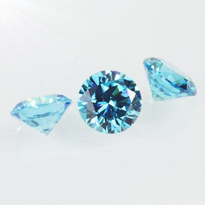 China Fire heat treatment blue 3 carat 9.36mm moissanite high quality loose stones moissanite color set or genuine diamond jewelry for sale