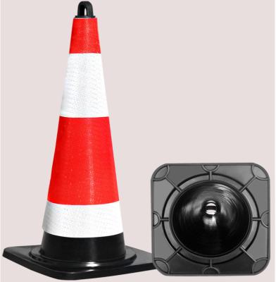 China Construction Site MUYE Factory Customized Logo Rubber PVC EVA High Reflective Orange Road Safety Cones Traffic Cone for sale