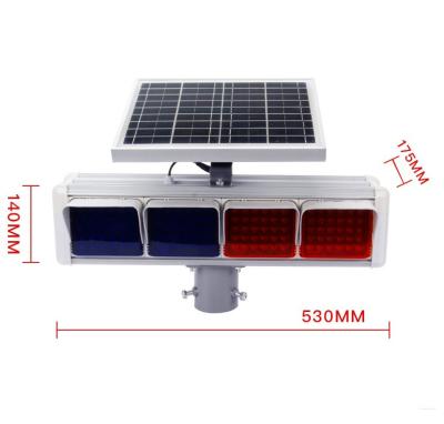 China MUYE Solar Side Road LED Warning Lights Roadside Safety Construction Site Emergency Flasher Beacon Led Burst Light for sale