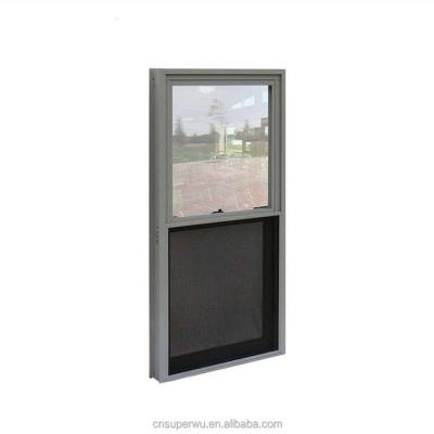 China Latest Design Custom Double Glaze Aluminium Double Hung Window with Magnetic Screen for sale