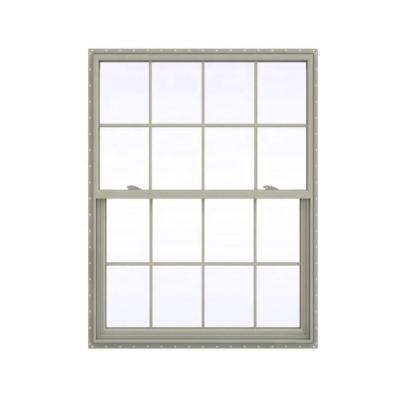 China Upvc Soundproof Vinyl Windows Single Hung Plastic Window Design with Magnetic Screen for sale