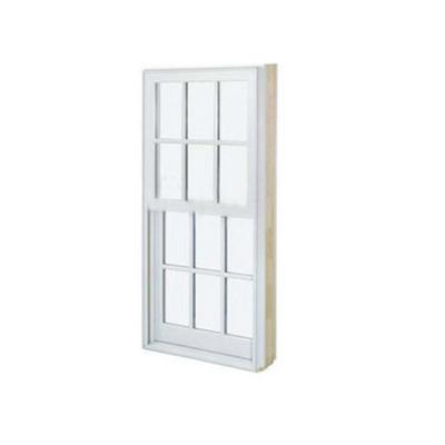 China White PVC Raw Material UPVC Hung Window for Vertical Opening and Fiberglass Mesh Screen for sale