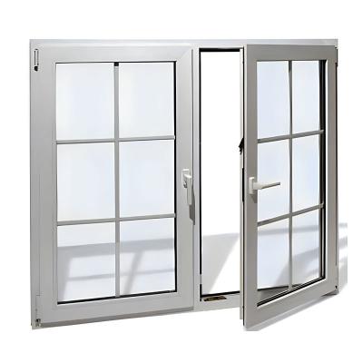 China Swing French Casement Windows with Double Tempered Glazing and Roller Blind Design for sale