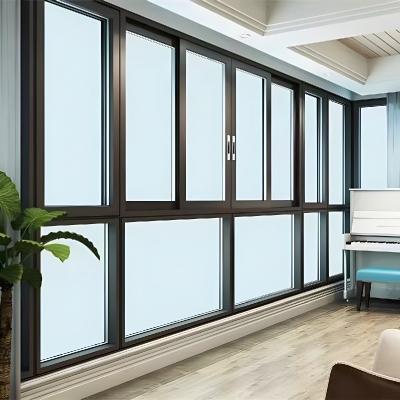 China Sliding Open Close Aluminum Alloy Windows with Double Glass and Nylon Screen Netting for sale