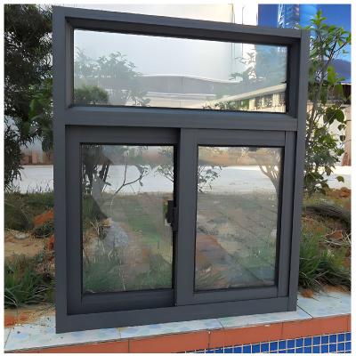 China Modern Living Room Hanging Curtain Type Aluminum Alloy Triple Glass Sliding Doors and Windows for sale