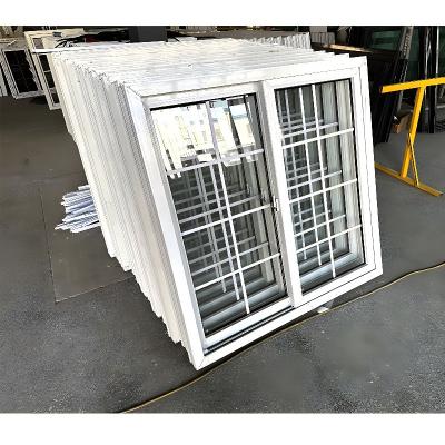 China Sliding Double Window Upvc Horizontal Push-Pull Soundproof Pvc Windows Sliding Door for sale